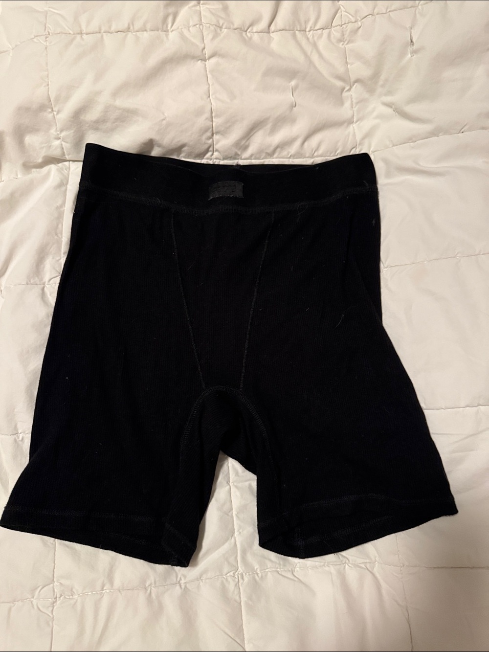 Skims Black Ribbed Boxer Briefs Shorts